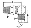 2249 Male Pipe Swivel to Male JIC Elbow